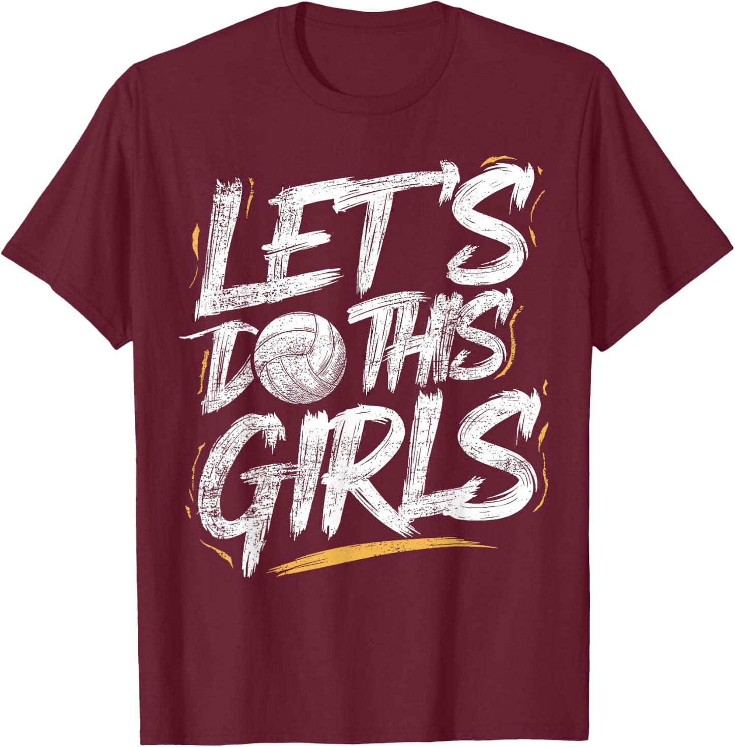 Girl Volleyball Player Women Volleyball Team - Volleyball T-Shirt - T-Shirt | Maroon