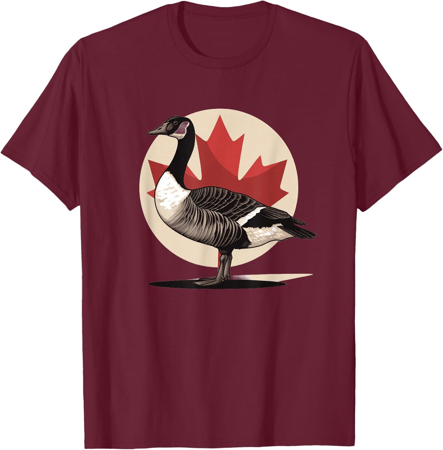 Canadian Goose 80s Retro Look T-Shirt - T-Shirt | Maroon