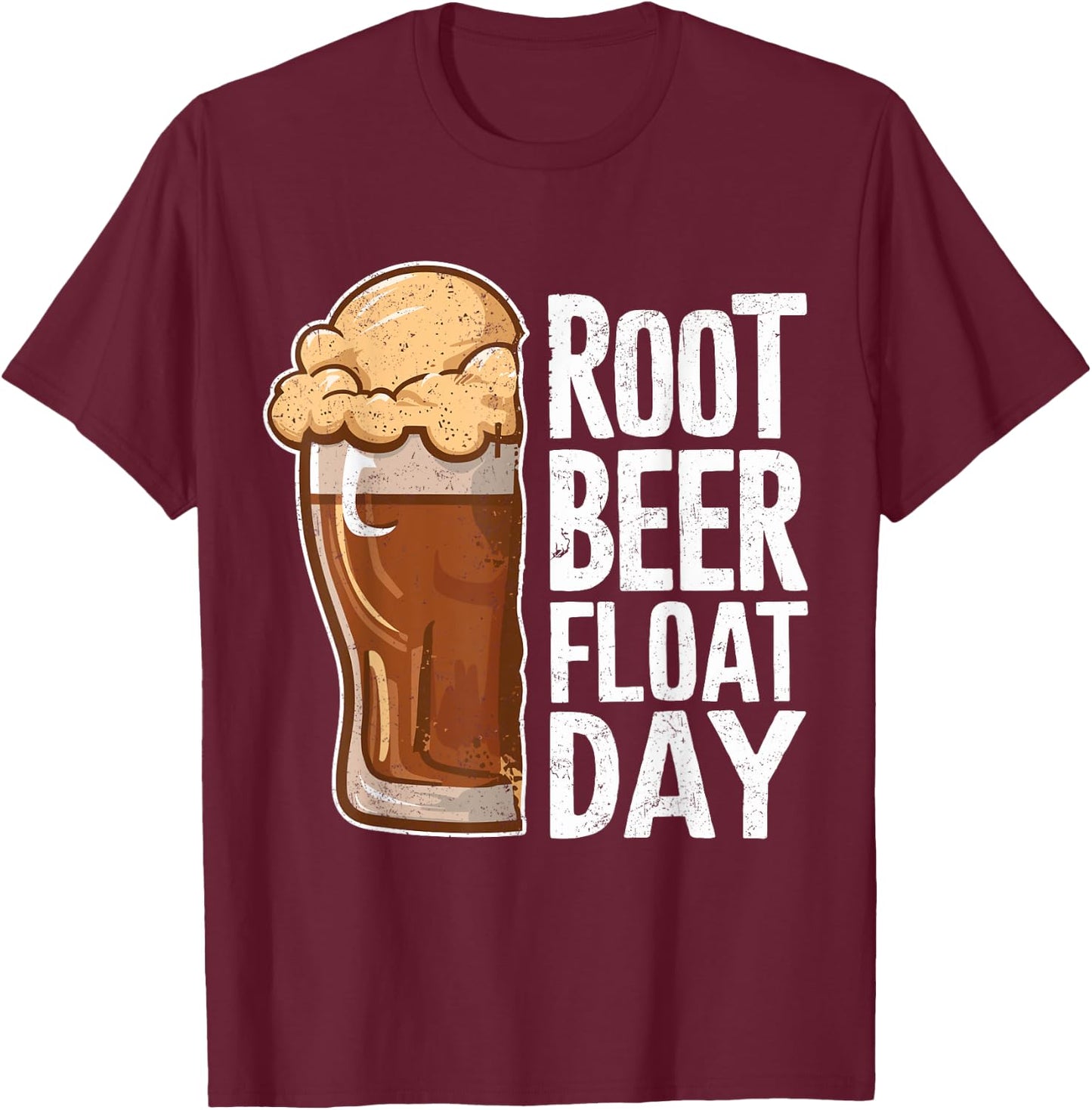 Root Beer Float Day Funny Vanilla Ice 8th August T-Shirt - T-Shirt | Maroon