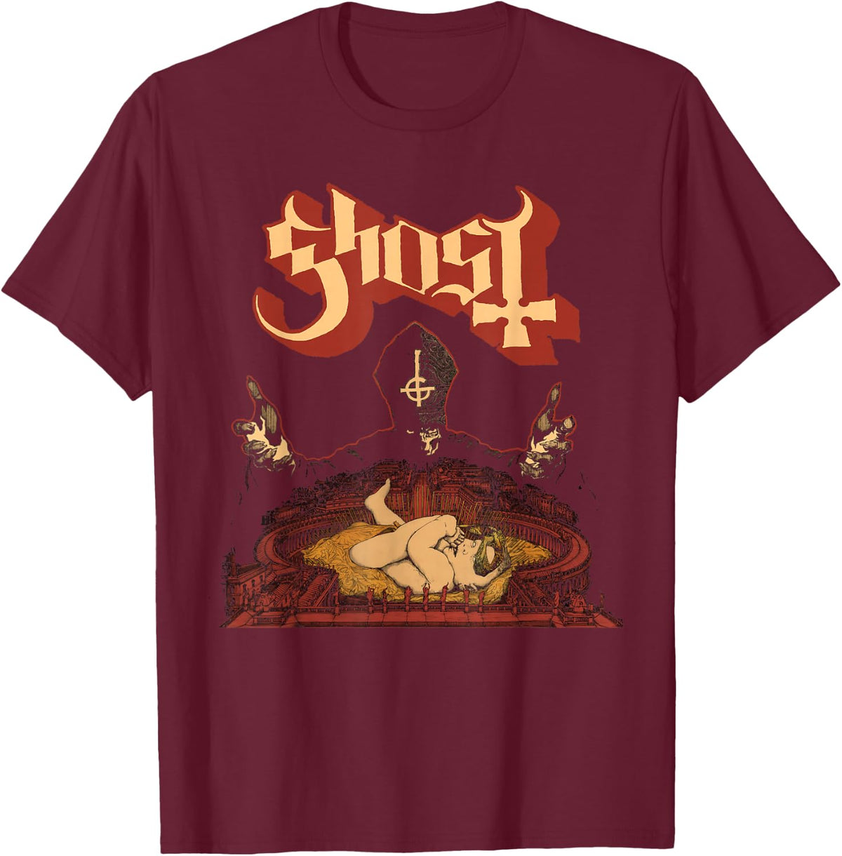 Ghost – Infestissumam Tour T-Shirt - T-Shirt | Maroon