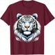 White Bengal Tiger T-Shirt - T-Shirt | Maroon