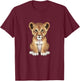 Lion Cub Design Lion Lovers Lion Shirt Boys And Girls Lions T-Shirt - T-Shirt | Maroon
