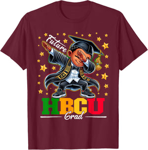 Future HBCU Grad Dabbing Kid Graduation for boys Kids T-Shirt - T-Shirt | Maroon