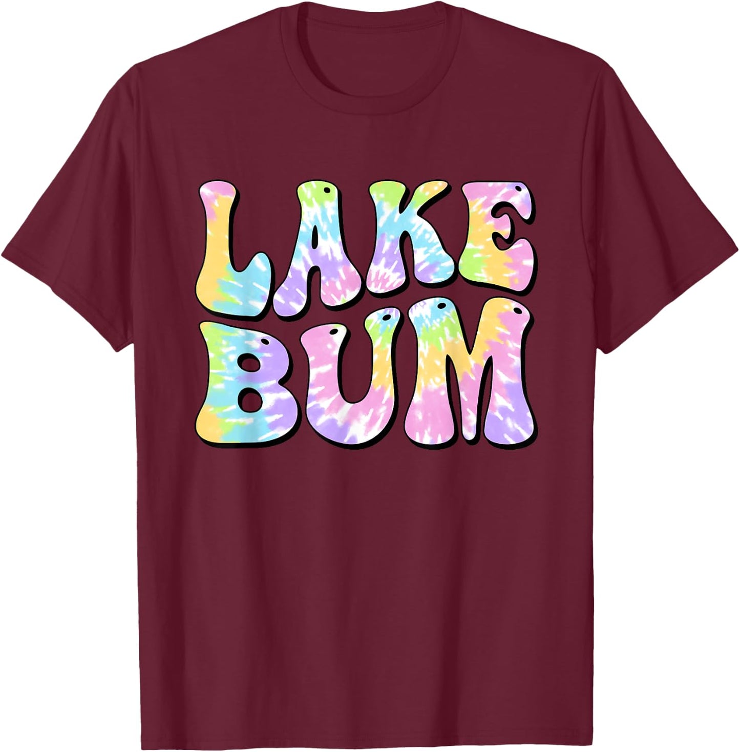Lake Bum Summer Fishing Boating Sailing Boat Women Girl Kids T-Shirt - T-Shirt | Maroon