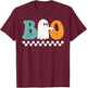 Funny Thumbs Down Boo Ghost Halloween Groovy Women T-Shirt - T-Shirt | Maroon