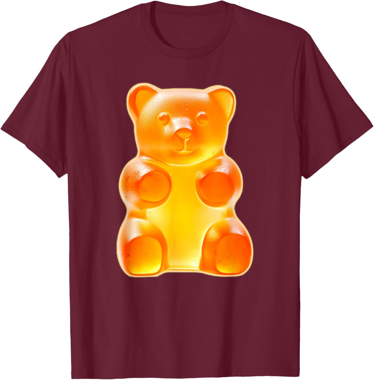Orange Gummy Bear T-Shirt - T-Shirt | Maroon