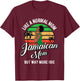 Jamaican Mom Rastafari Reggae Music Jamaica Mum Mother's Day T-Shirt - T-Shirt | Maroon