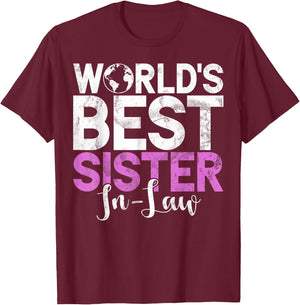 Worlds best Sister in Law T-Shirt - T-Shirt | Maroon