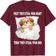 Pekingese Sleeping Pajamas Nightgown T-Shirt - T-Shirt | Maroon