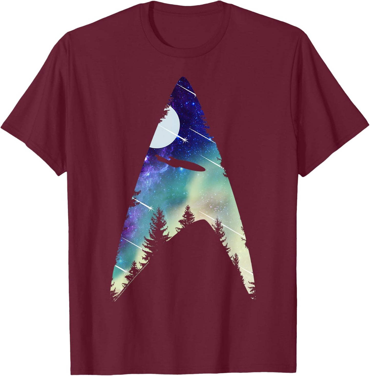 Star Trek: The Next Generation Starfleet Galactic Insignia T-Shirt - T-Shirt | Maroon