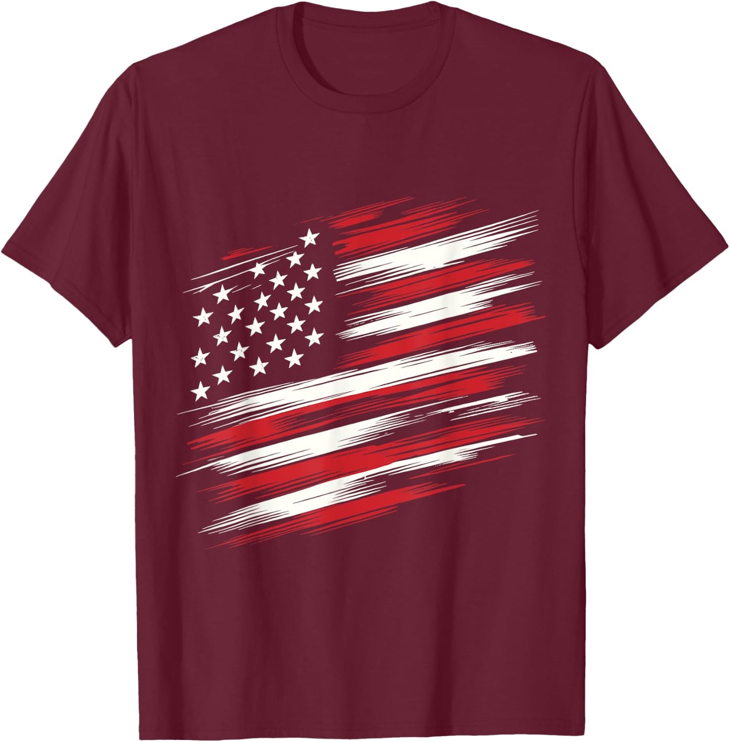 4th of july shirts fourth of july patriotic American Flag Girls Kids Men T-Shirt - T-Shirt | Maroon