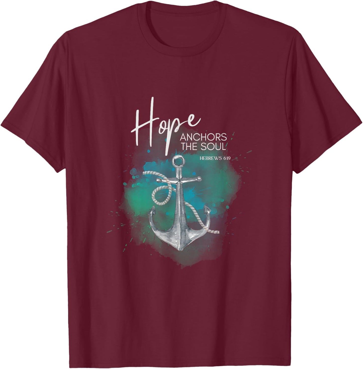 FaithThreads -Adult Bible Religious , Black, Small, Short Sleeve, , Modern, Contemporary Design, Inspirational Wear T-Shirt - T-Shirt | Maroon