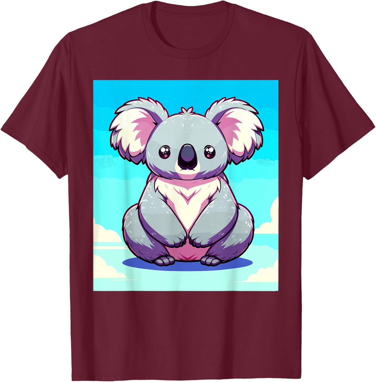 Japanese Anime Aesthetic Koala Lover Gear Koala T-Shirt - T-Shirt | Maroon