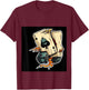 Funny and Bold Ace Playing Card Design Stylish Poker Night T-Shirt - T-Shirt | Maroon