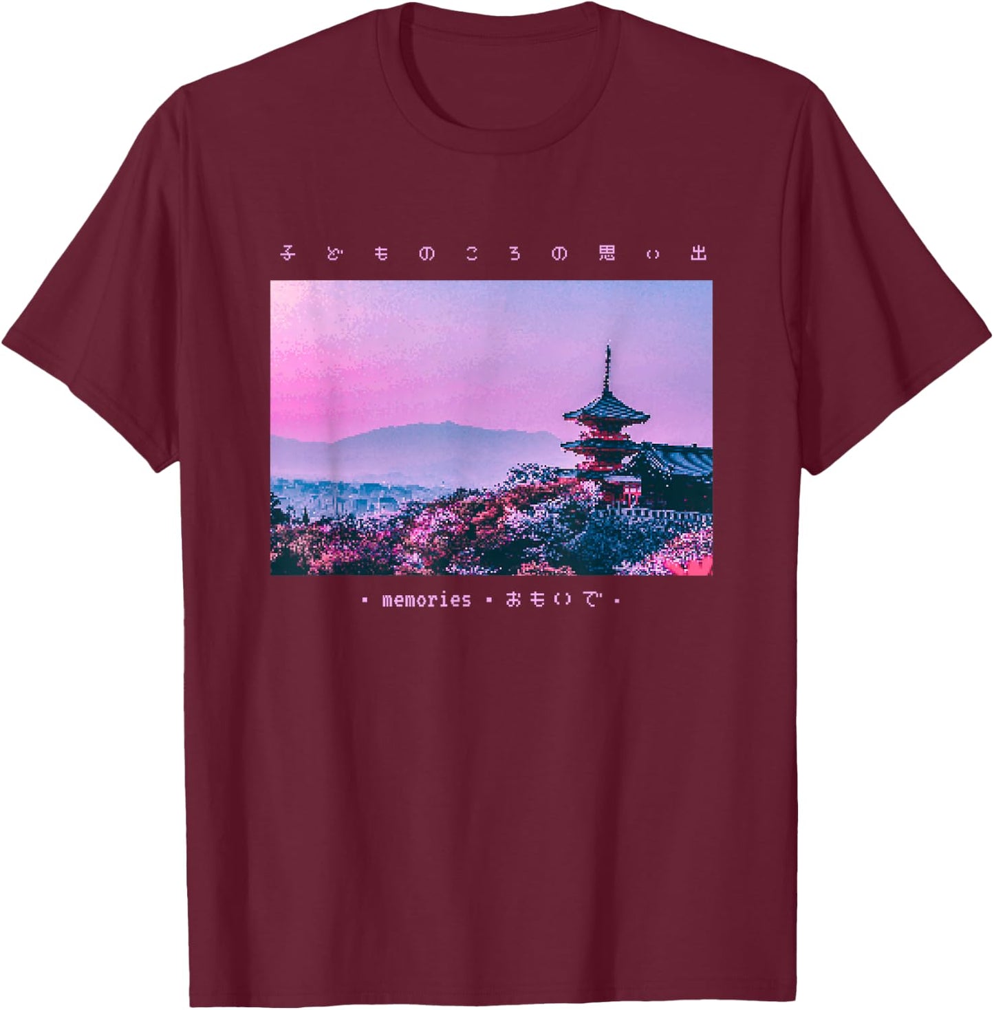 Aesthetic Japanese Vintage Streetwear Fashion Retro Graphic T-Shirt - T-Shirt | Maroon
