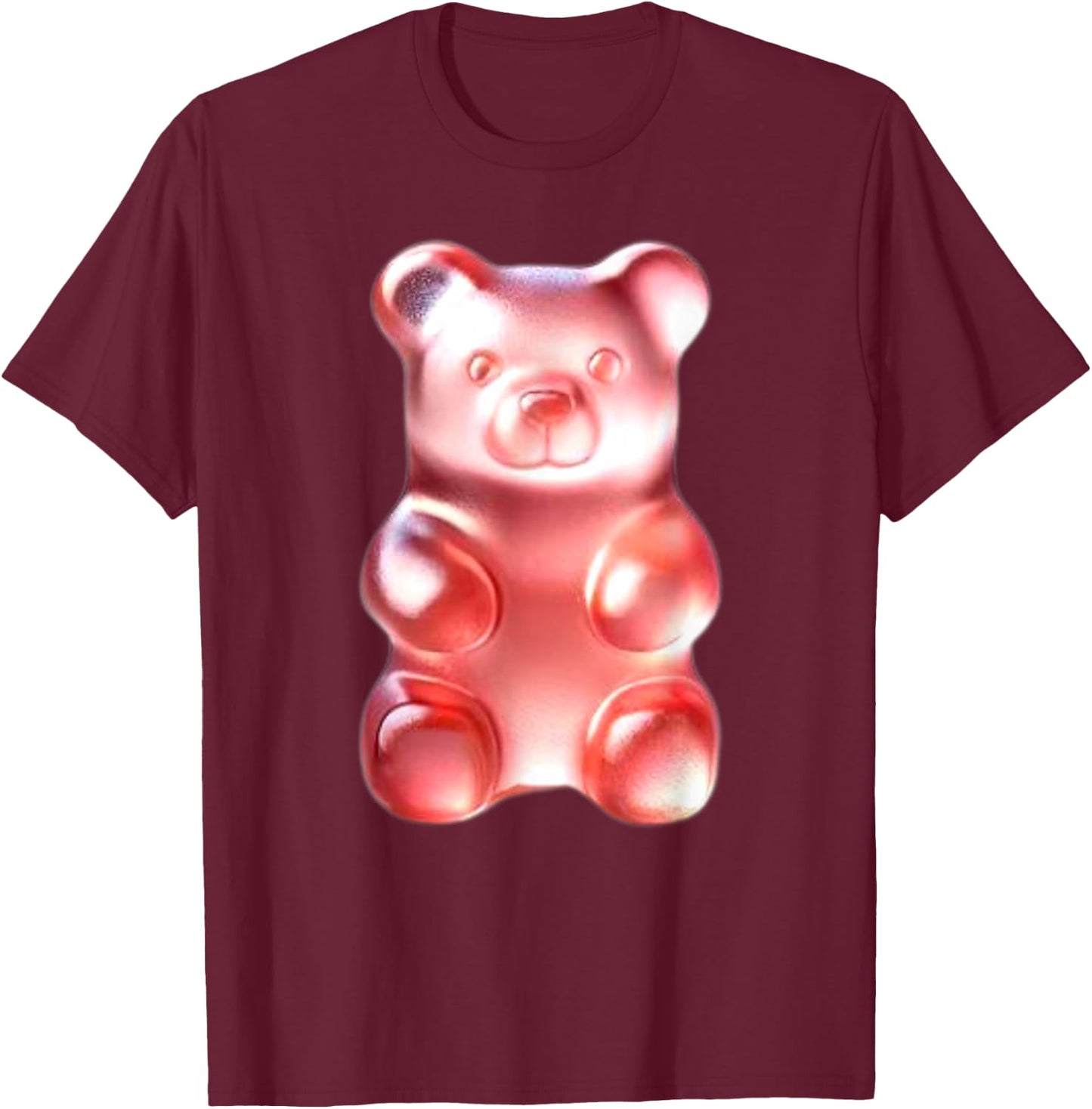 Pink Gummy Bear T-Shirt - T-Shirt | Maroon