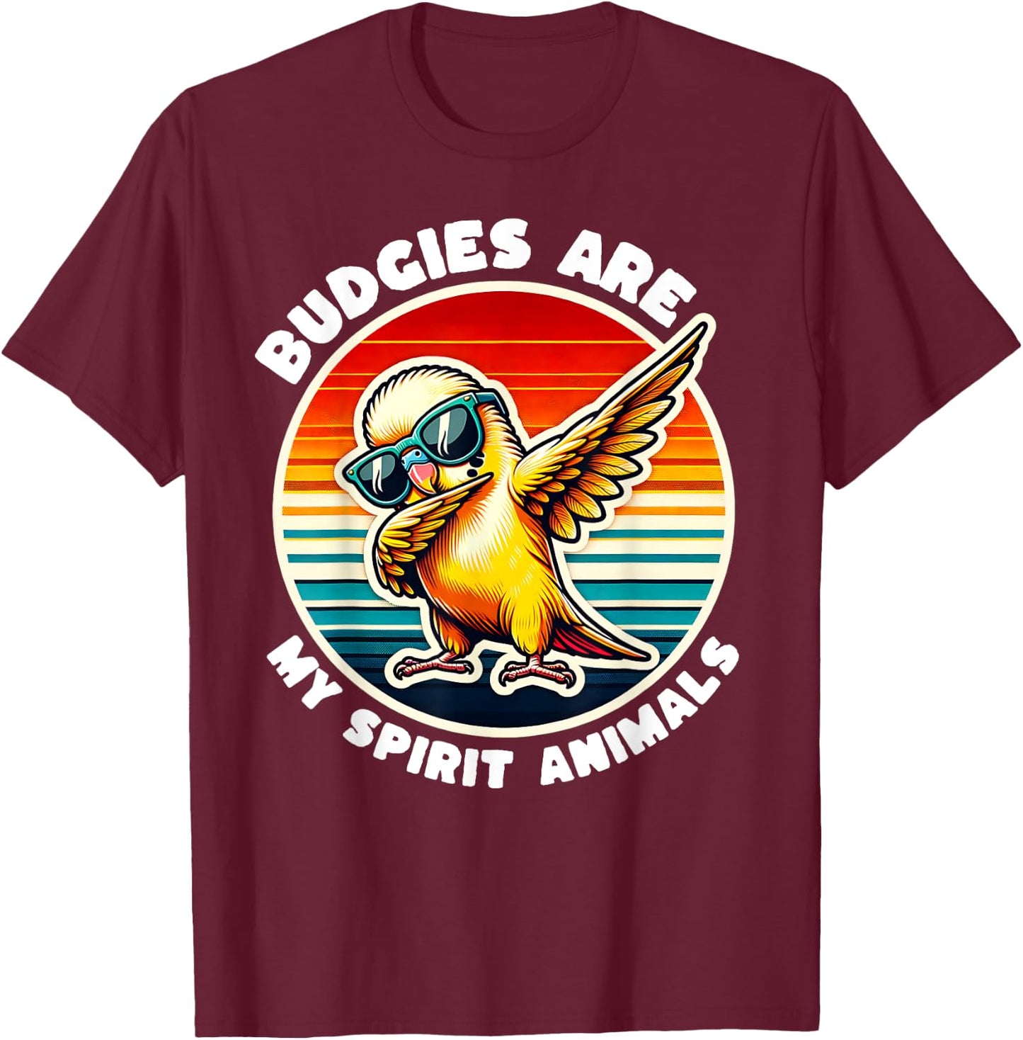 Funny Budgie Budgerigar Animal Budgie Budgerigar T-Shirt - T-Shirt | Maroon