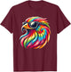 Tie Dye Art Sunglasses Hawk Hawks T-Shirt - T-Shirt | Maroon