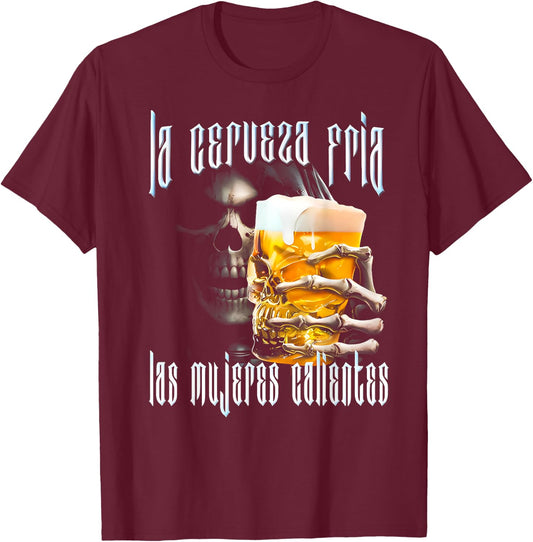 Frases Chidas Funny Mexicans Sarcasm Skull Sayings Hispanic T-Shirt - T-Shirt | Maroon