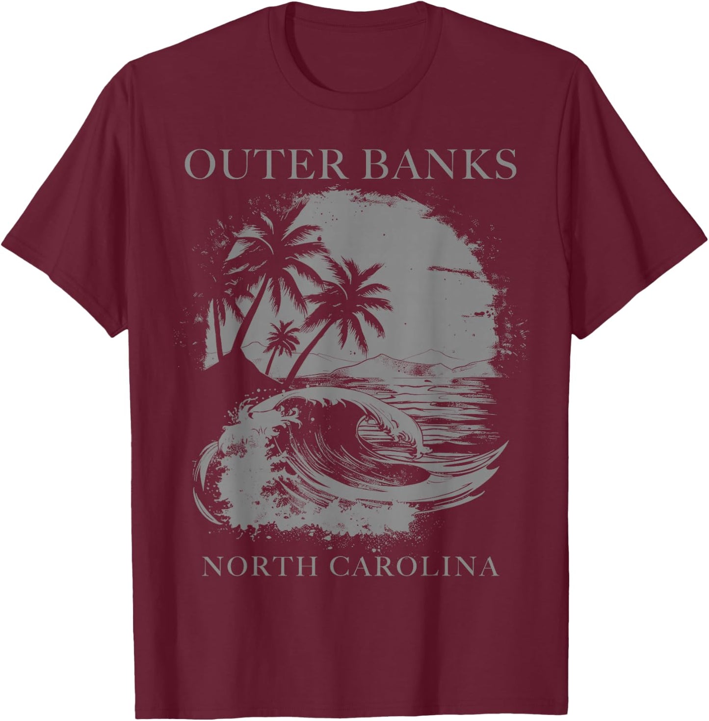 Outer Banks North Carolina T-Shirt - T-Shirt | Maroon