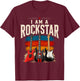I Am A Rockstar Guitar Lover Rock Star Men Women Kids T-Shirt - T-Shirt | Maroon
