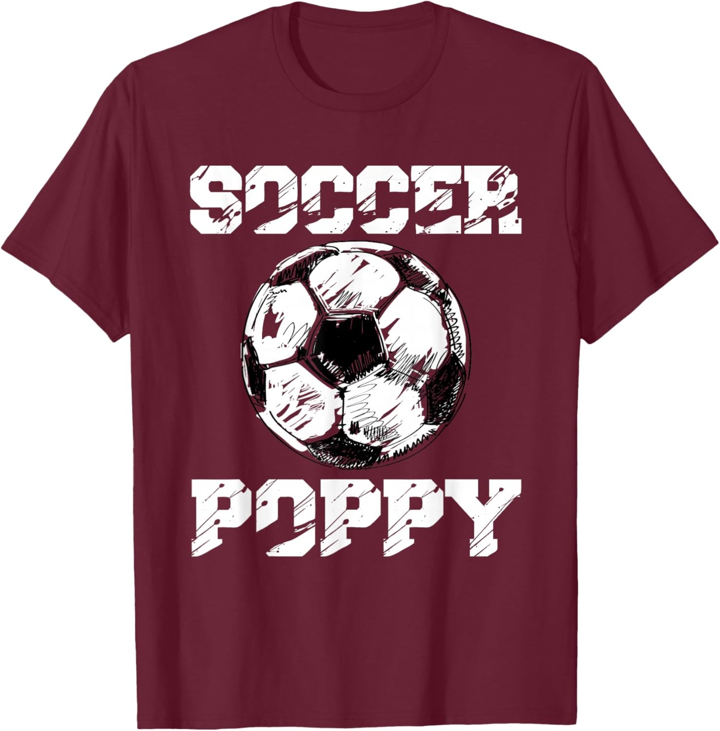 Soccer Poppy Funny Soccer Player Poppy T-Shirt - T-Shirt | Maroon