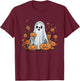 Halloween Ghost Funny Women T-Shirt - T-Shirt | Maroon