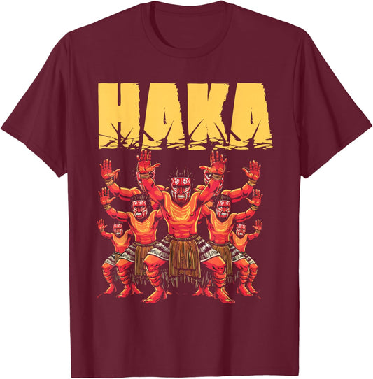 Haka Dance Maori Funny New Zealand Culture Outfit Dancing T-Shirt - T-Shirt | Maroon