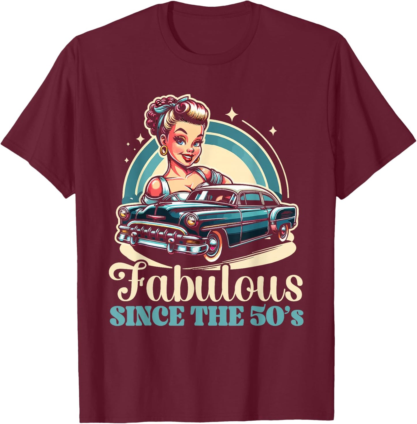 From The 50s Music 50's 1950 Party Fifties 50's T-Shirt - T-Shirt | Maroon
