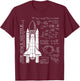 Space Shuttle STS Rocket Science Equations T-Shirt - T-Shirt | Maroon