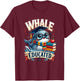 Whale Pun Educated Funny Graduation Graduate Student School T-Shirt - T-Shirt | Maroon