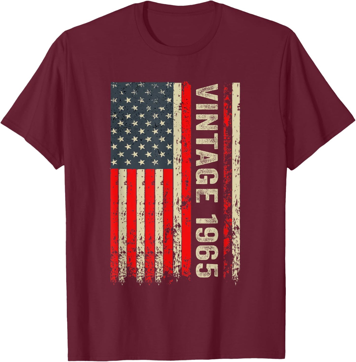 60 Years Old Vintage 60 Birthday 1965 60th Birthday Men T-Shirt - T-Shirt | Maroon