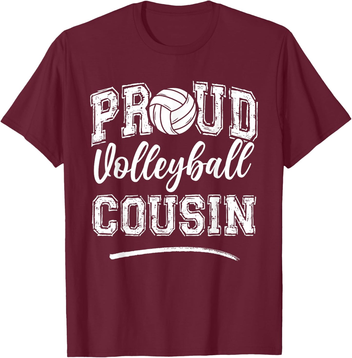 Proud Volleyball Cousin Funny College That's My Nephew T-Shirt - T-Shirt | Maroon
