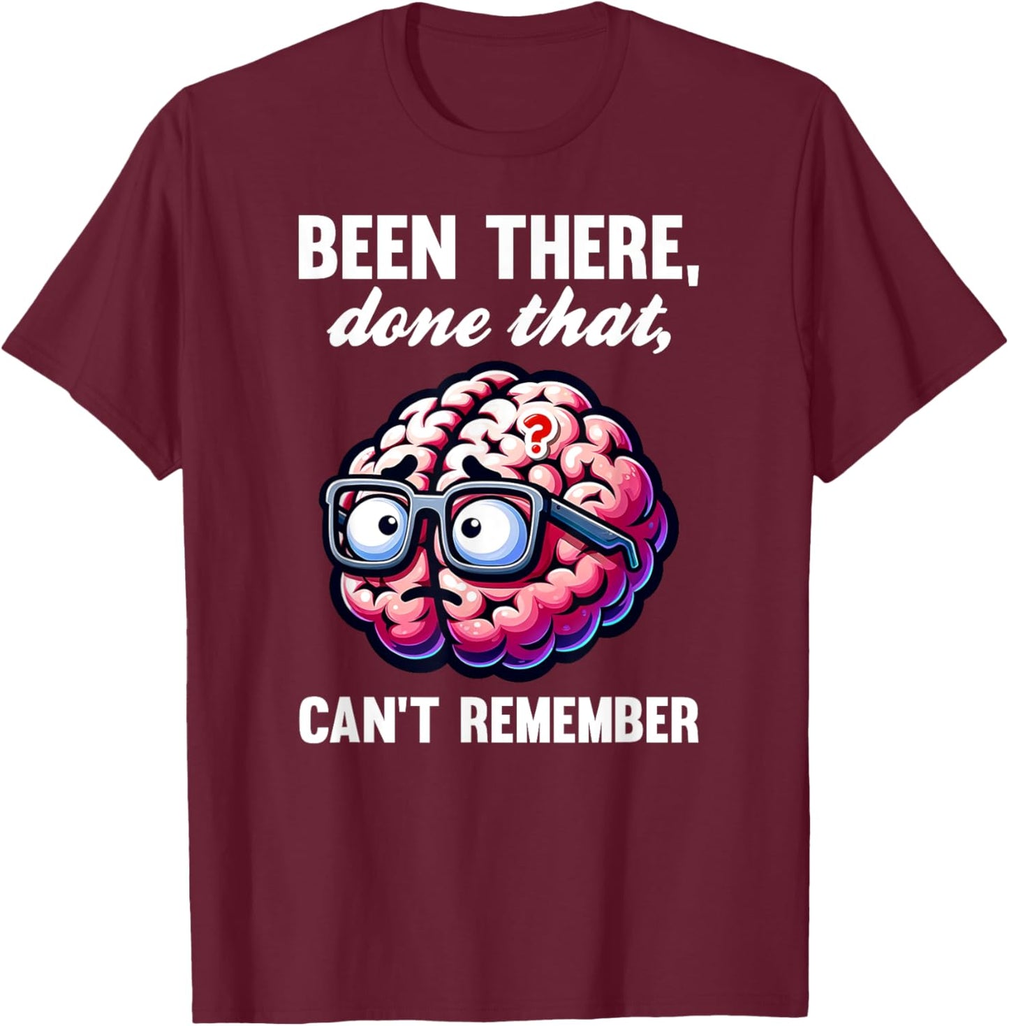 Funny Old Man Can't Remember Retired Gag Design T-Shirt - T-Shirt | Maroon