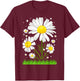 Sunshine Daisy Daisies Vacation Casual Graphic T-Shirt - T-Shirt | Maroon