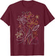 Boho Style Floral Pastel Design Flowers Hipster Streetwear T-Shirt - T-Shirt | Maroon
