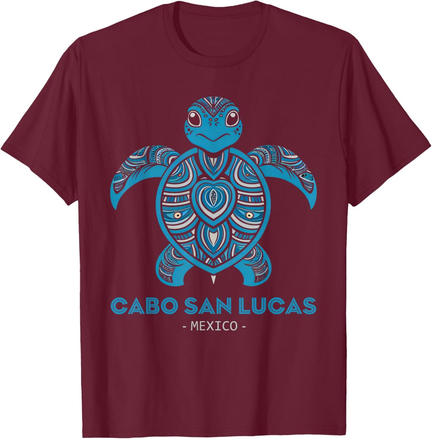 Cabo San Lucas Mexico Sea Turtle T-Shirt - T-Shirt | Maroon