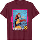 Marvel X-Men '97 Classic Jean Grey Vintage Super Hero Card T-Shirt - T-Shirt | Maroon