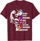 Unicorn Dad Dadacorn Dadicorn Daddycorn Inspirational Quote T-Shirt - T-Shirt | Maroon
