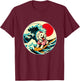 Great Wave Kanagawa Maltese dog Surfing Women Kids T-Shirt - T-Shirt | Maroon