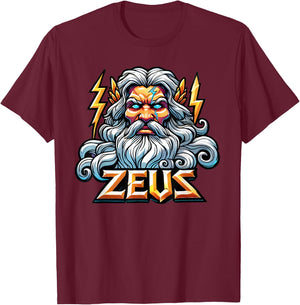 Zeus Greek God Mythology Ancient Greece T-Shirt - T-Shirt | Maroon
