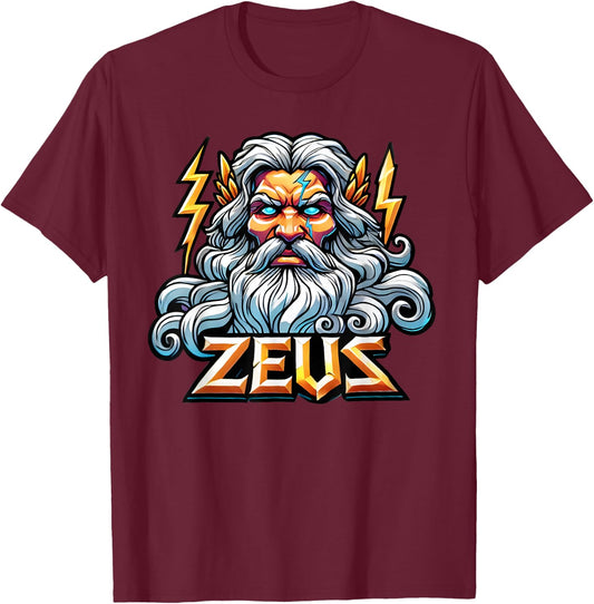 Zeus Greek God Mythology Ancient Greece T-Shirt - T-Shirt | Maroon