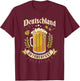 Deutschland Oktoberfest German Beer Festival Party Outfit T-Shirt - T-Shirt | Maroon