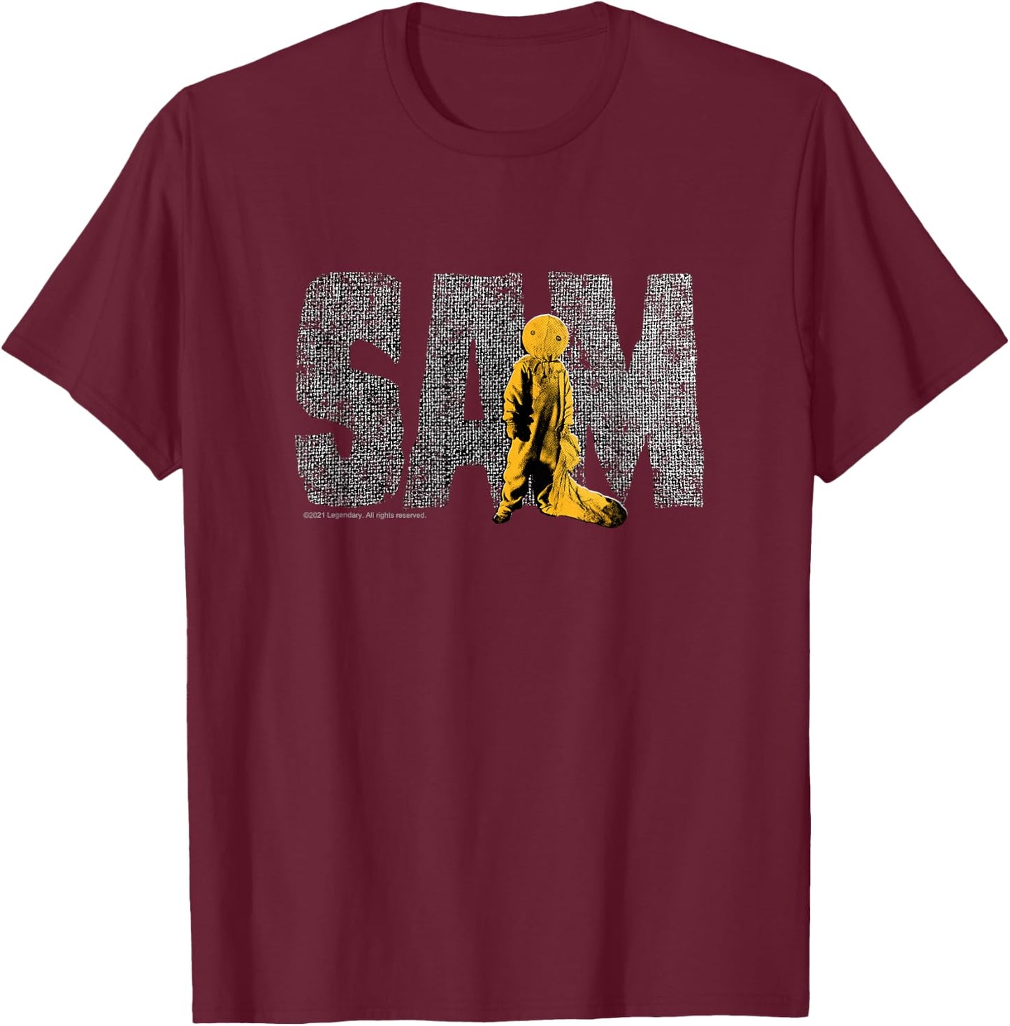 Trick ‘R Treat – Standing Sam T-Shirt - T-Shirt | Maroon