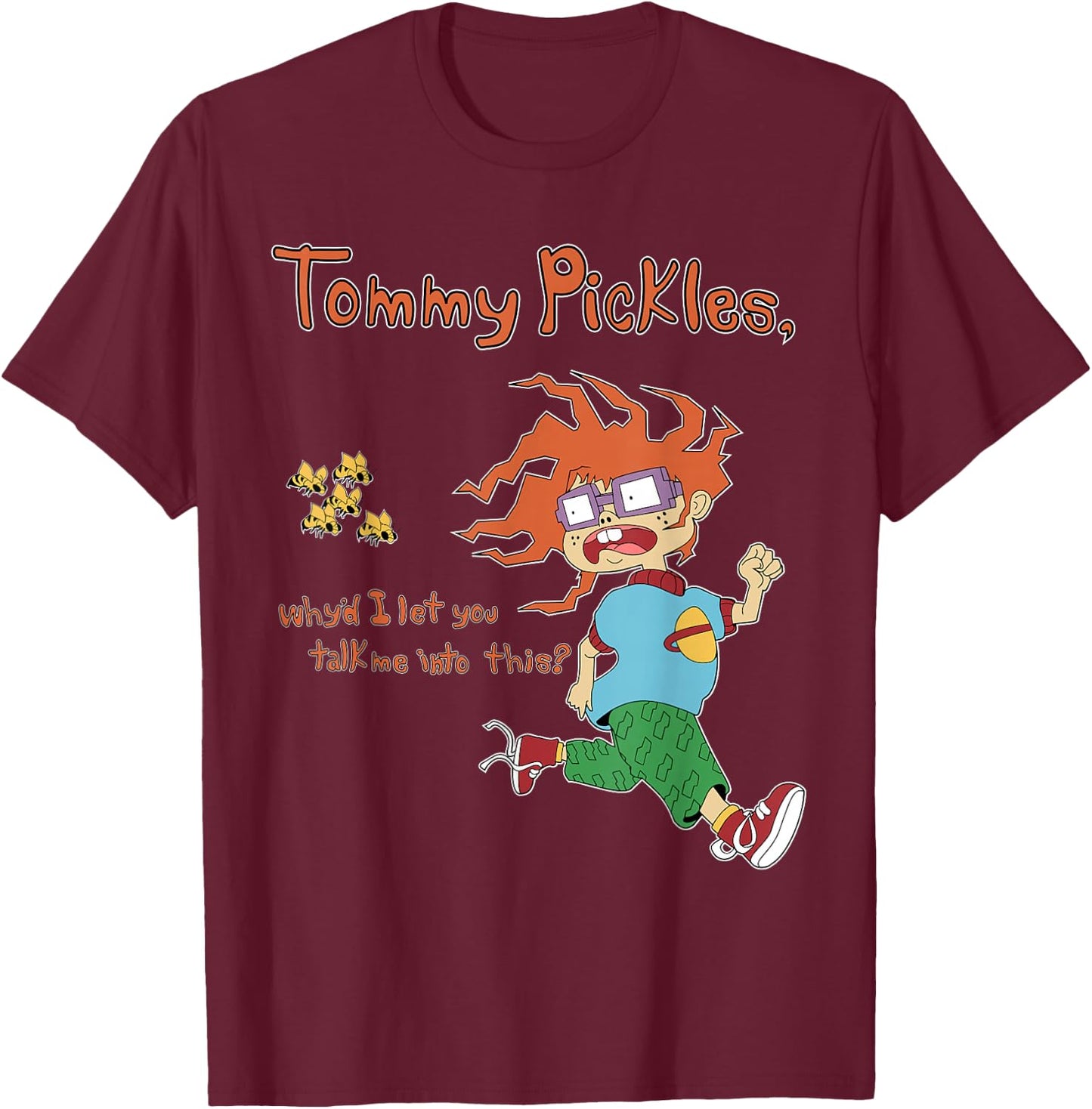 Mademark x Rugrats - Chuckie “Tommy Pickles, Why’d I Let You Talk Me Into This” T-Shirt - T-Shirt | Maroon