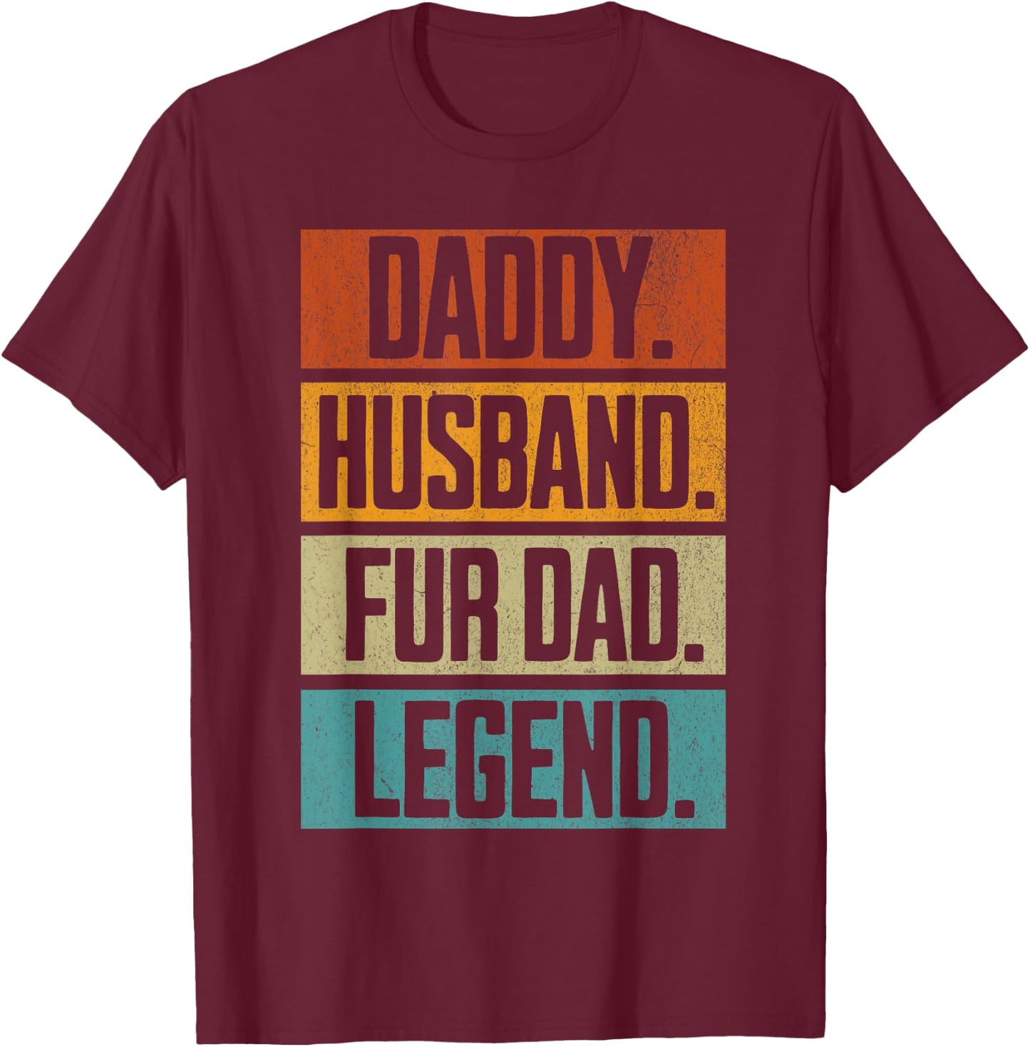 Retro Daddy Husband Fur Dad for Dog Dads and Cat Dads 70s Women T-Shirt - T-Shirt | Maroon