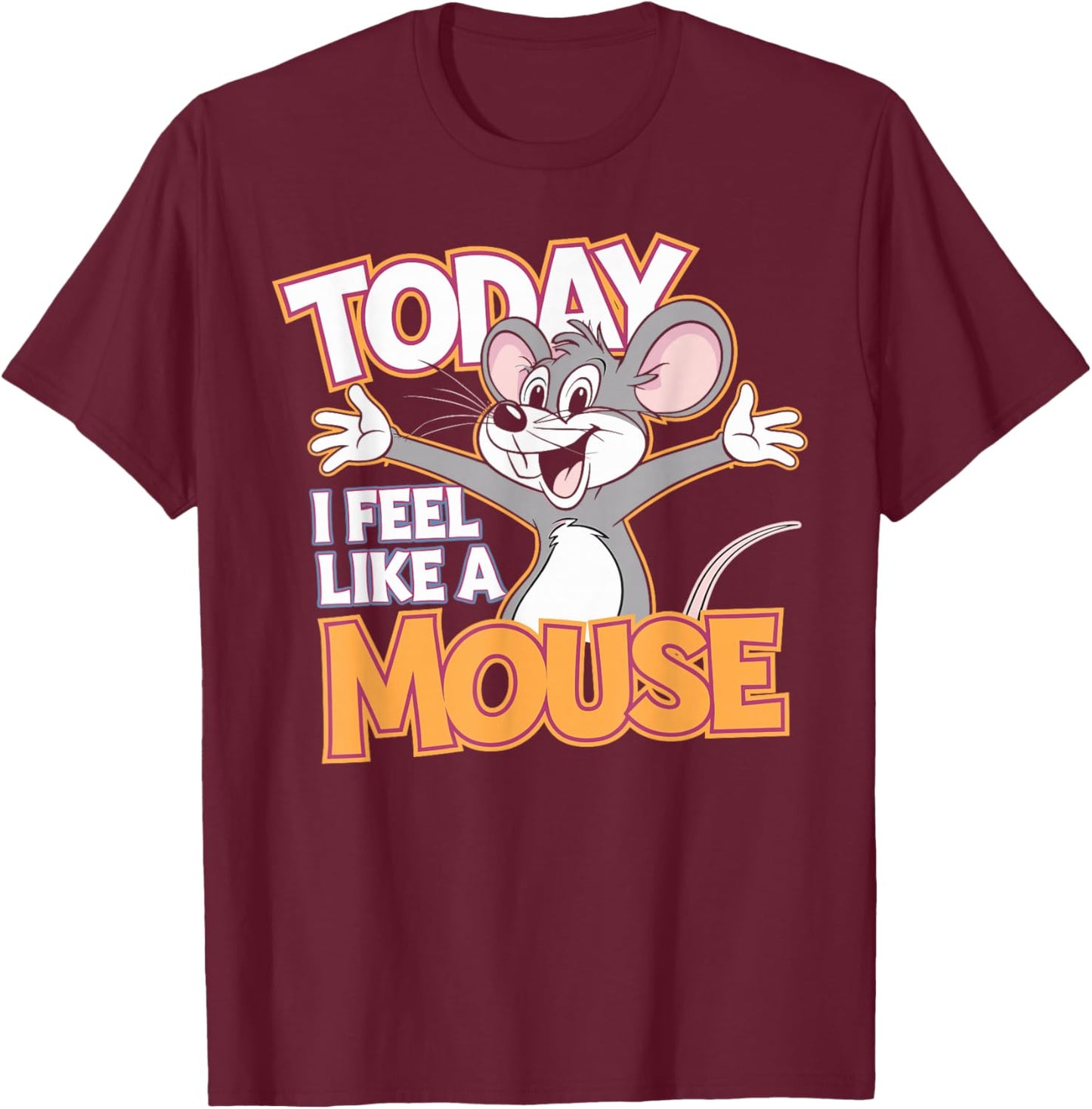 Today I feel like a Mouse Cartoon Mice Children | Kids Mouse T-Shirt - T-Shirt | Maroon