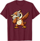 Wise Cool Owl Dabbing Dab Pose T-Shirt - T-Shirt | Maroon
