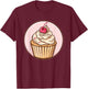 Retro Cupcake T-Shirt - T-Shirt | Maroon