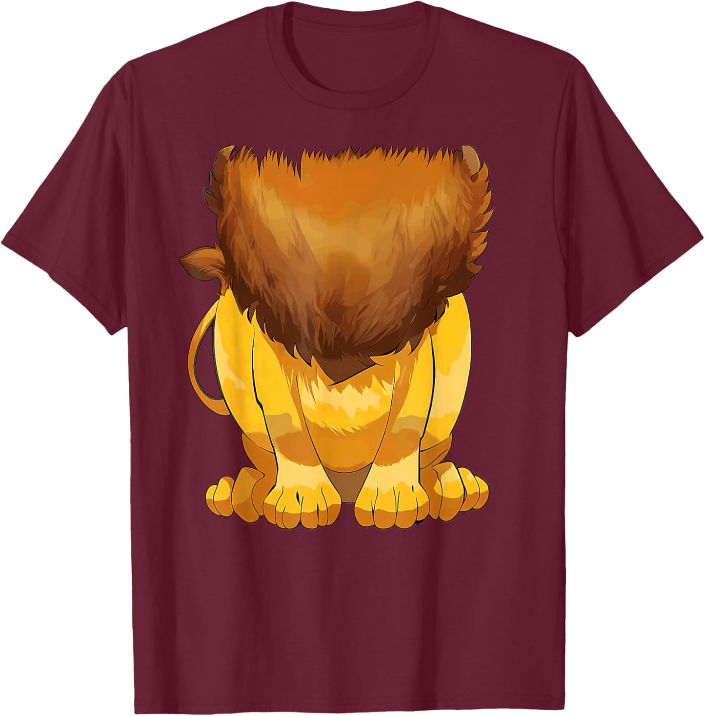 Lion Body Halloween Costume T-Shirt - T-Shirt | Maroon